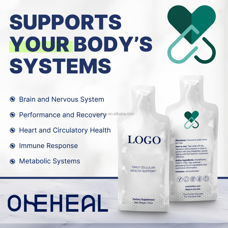 Food Manufacturer Sports Nutrition Energy Gel Performance Supplement Antioxidant PQQ  Coenzyme Q10 Nutraceutical Gel Energy