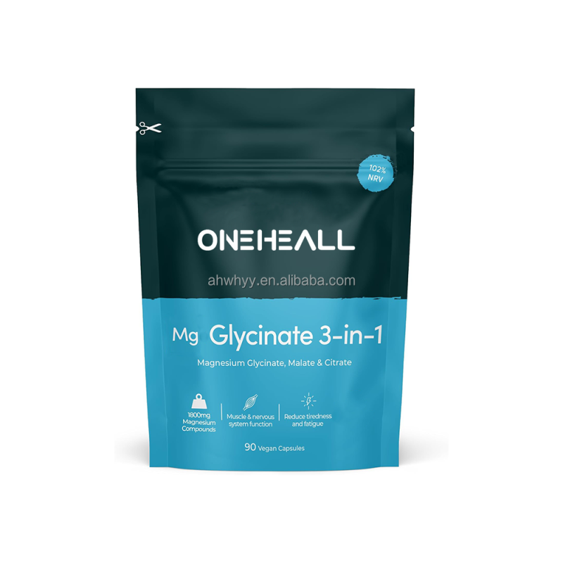 OEM 3-in-1 Magnesium Capsules Supplements Triple High Absorption Muscle Nerve Function Support Magnesium Capsule