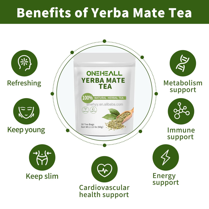 Organic PureLeaf Yerba Mate Tea Bags Design for Freshness Natural Energy Boost Yerba Mate Tea