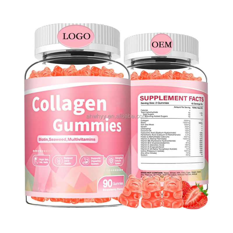 Private Label Gummies Collagen Multivitamin Beauty Products for Adults Available Collagen Gummy Candy