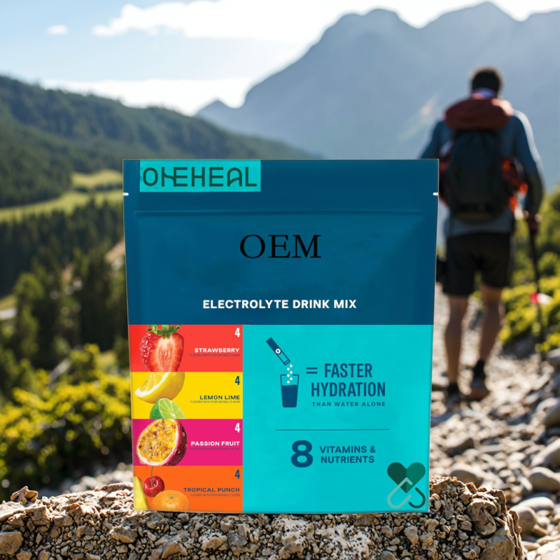 Custom Organic Hydration Electrolyte Powder with Energy Management Vitamins & Magnesium for Adults Electrolyte Powder