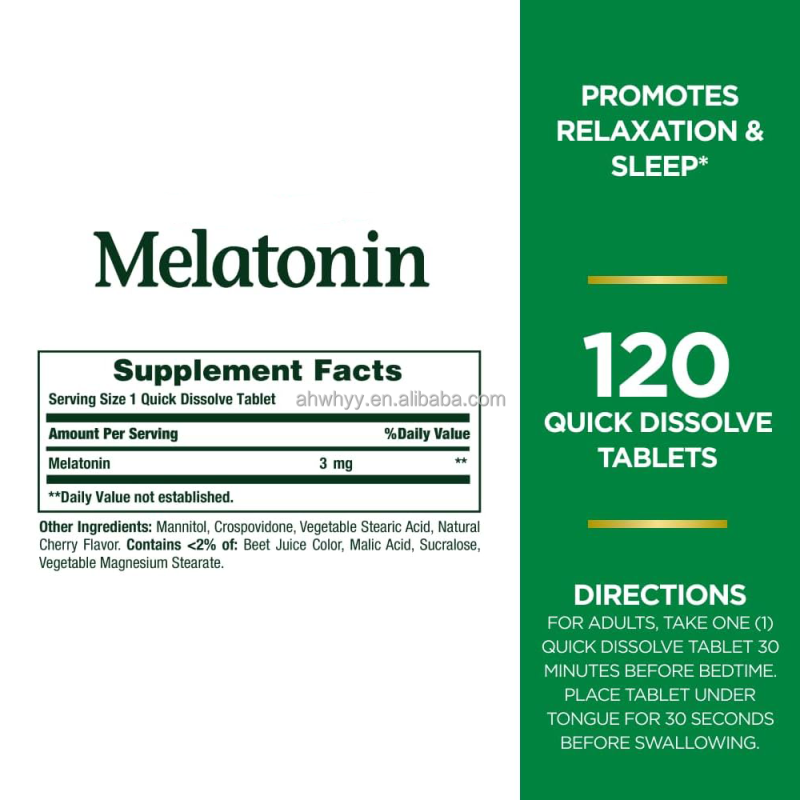 Melatonin Tablets for Adults Sleep Improvement and Support OEM Melatonin-tablet Sleep Enhancement Supplement Melatonin Tablets