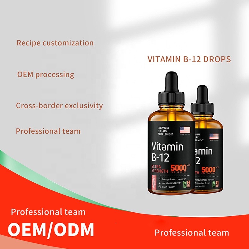 Vitamin B12 Drops Factory - High Content 5000 MCG Energy Mood Metabolism