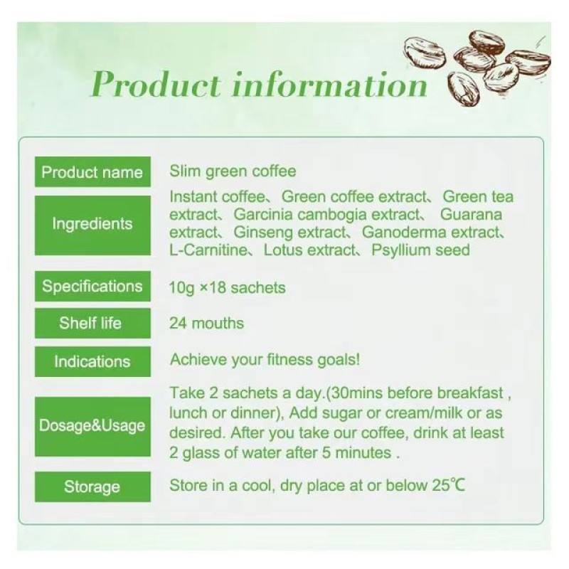 Instant Green Coffee Powder Factory - Factory Wholesale Halal Natural Safety