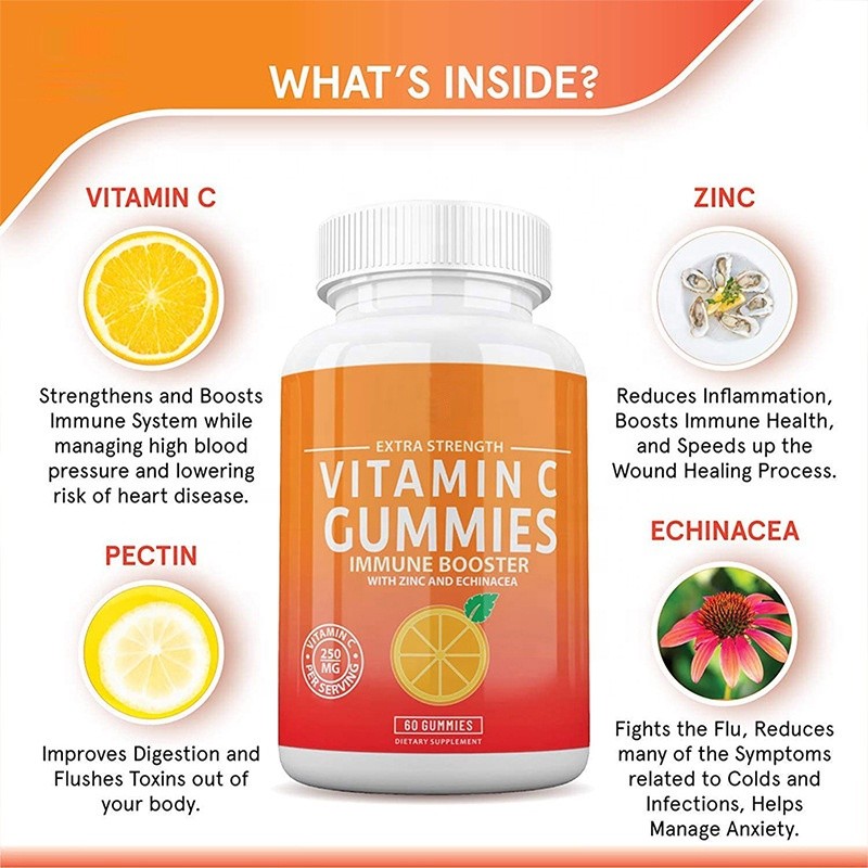 Vitamin C Gummies Manufacturer - Factory Customized Halal Zinc Echinacea Immune