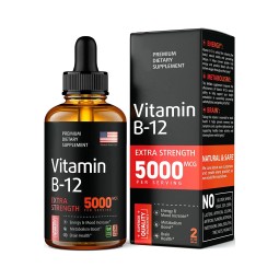 Vitamin B12 Drops Factory - High Content 5000 MCG Energy Mood Metabolism