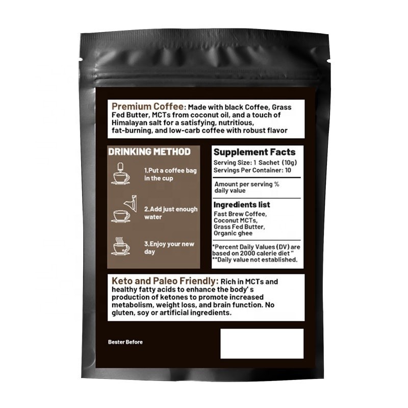 Keto Coffee Powder Factory - Manufacturer No Sugar Boost Metabolism Energy