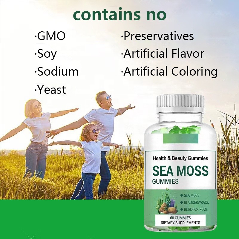 Sea Moss Gummies Manufacturer - Own Brand Halal Improve Immunity Body Detox