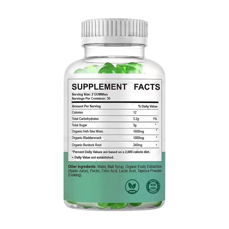 Sea Moss Gummies Manufacturer - Own Brand Halal Improve Immunity Body Detox