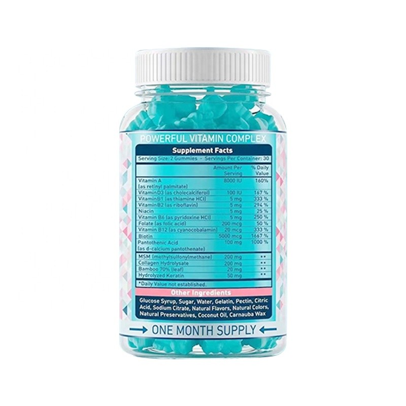 Biotin Gummies Factory - OEM/ODM Amazon Hot Selling Collagen Hair Skin Nail