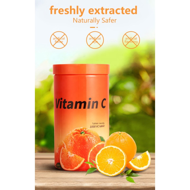Vitamin C Chewable Tablets Factory - Supplement Antioxidant Immunity Booster Candy