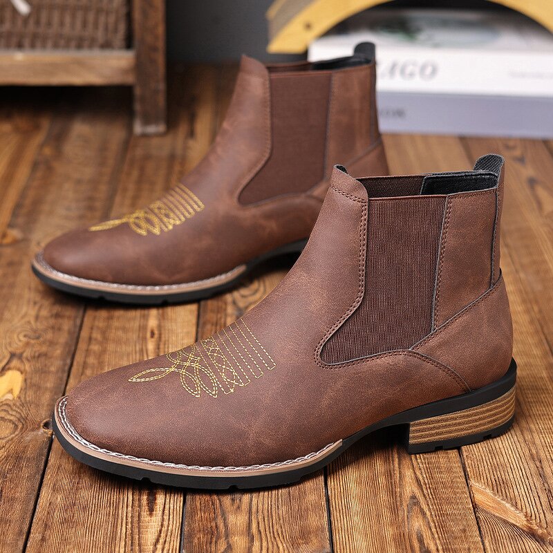Men's Ankle Chelsea Boots Manufacturer - Wholesale Velvet Lace-Up Anti-Slip for All Seasons Original Quality Factory