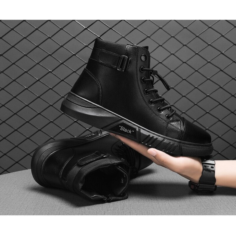 Men's Chelsea Boots Manufacturer - 2025 Trendy High-Top Casual PU Winter British Style Plus Size