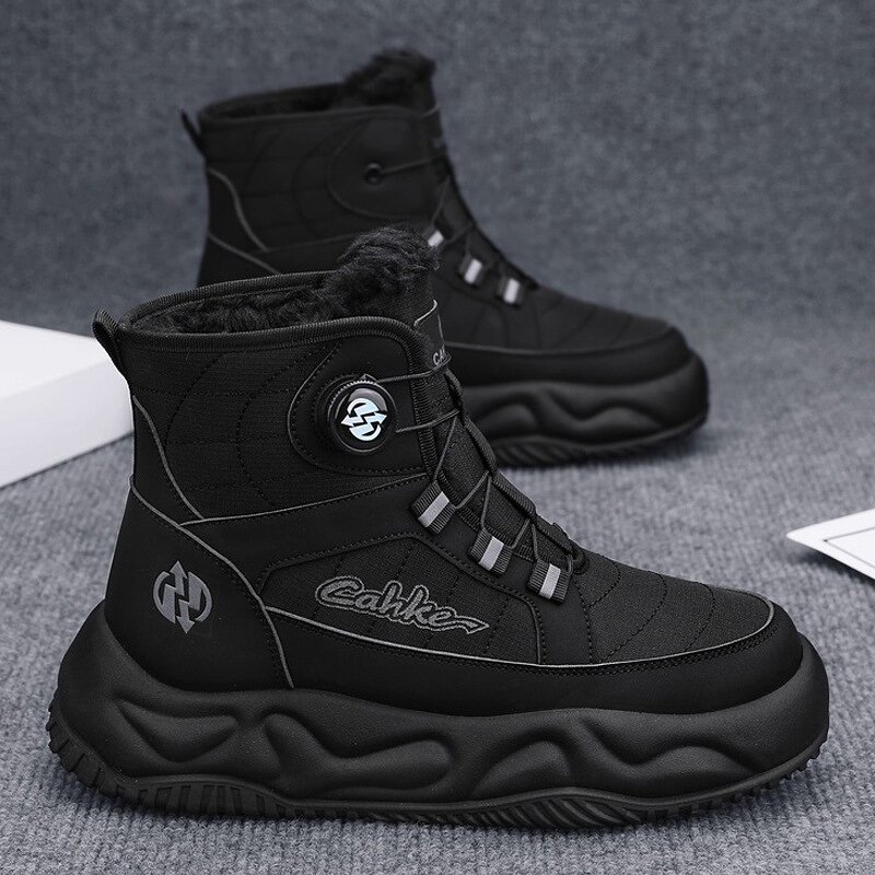 Winter Men's Snow Boots Manufacturer - 2025 New Swivel Buckle Fleece-Lined Thickened Severe Warm Thick-Soled EVA Insole