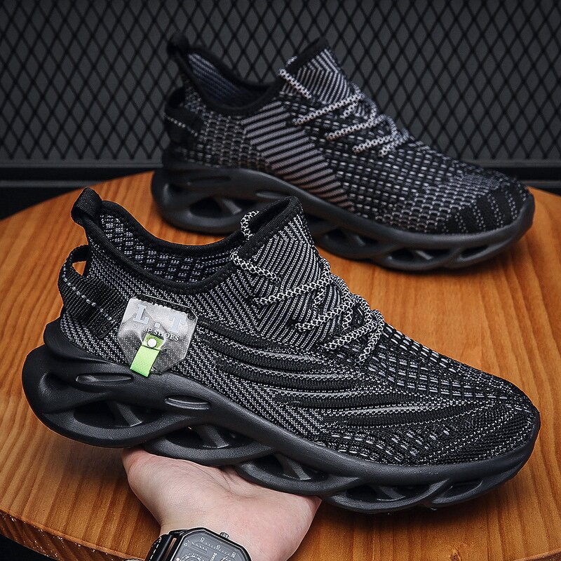Versatile Sports Running Casual Shoes Manufacturer - Spring Autumn Odor-resistant Breathable Mesh Twisted Sole Slim Style for Men