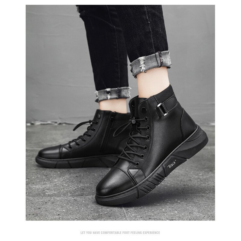Men's Chelsea Boots Manufacturer - 2025 Trendy High-Top Casual PU Winter British Style Plus Size