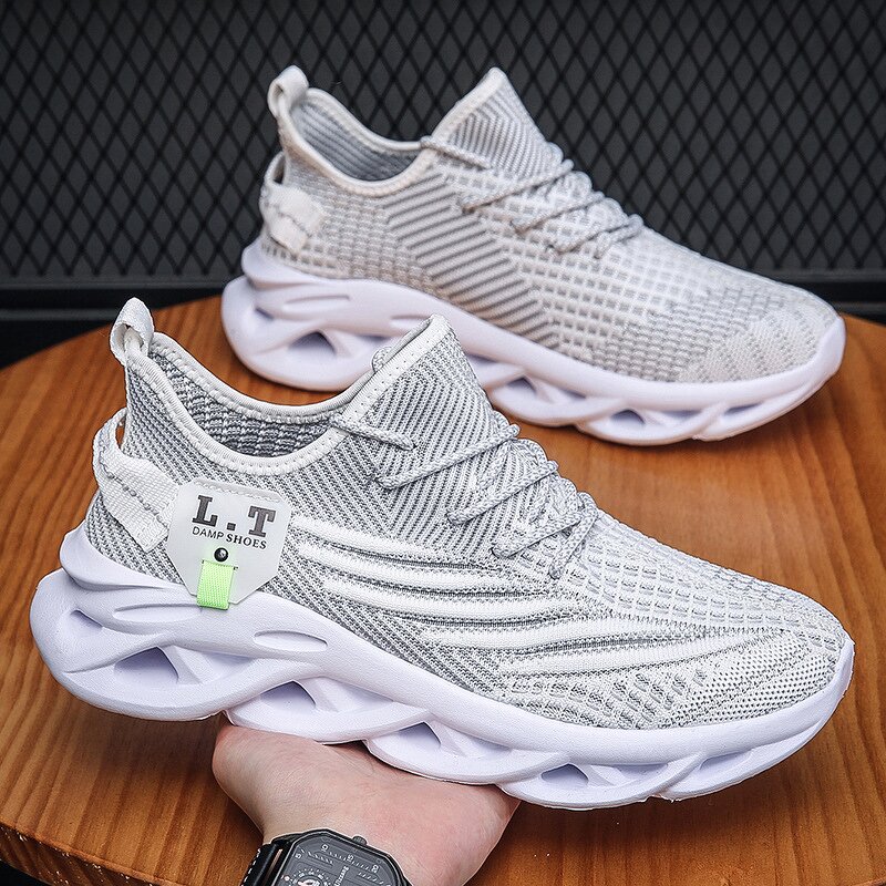 Versatile Sports Running Casual Shoes Manufacturer - Spring Autumn Odor-resistant Breathable Mesh Twisted Sole Slim Style for Men