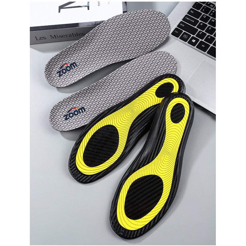 Carbon Fiber Board Sports Insoles Manufacturer - Unisex Breathable Sweat Odor Absorbing Shock Arch Support for Running Badminton