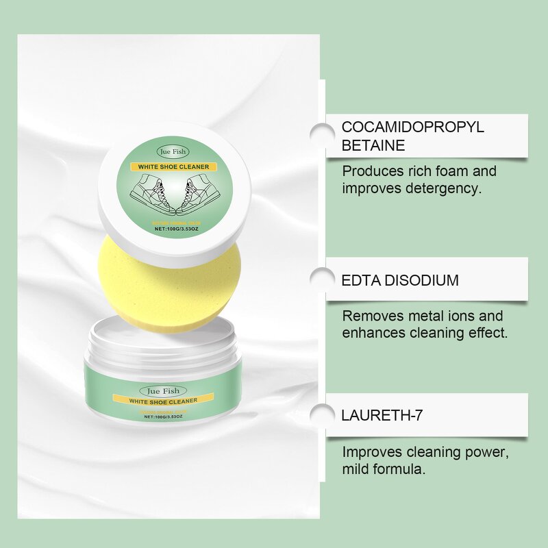 Sports Shoes Cleaning Cream Manufacturer - Multifunctional White Shoes Cleaner with Sponge Multi-purpose