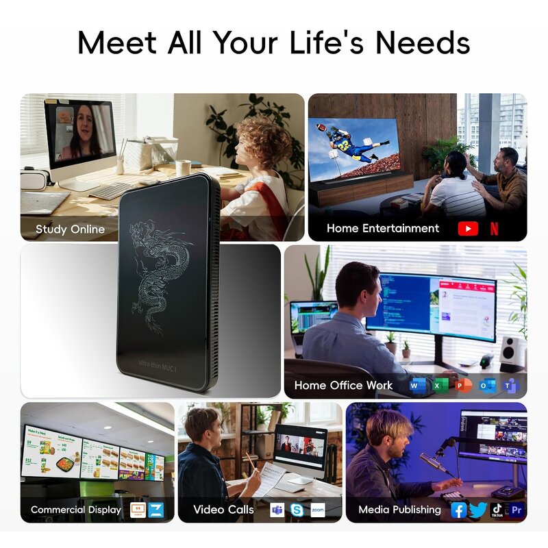 Mini PC Manufacturer - Cheap N95 N100 N200 N300 N305 Intel 12th Gen 8GB/16GB 4 Lan Pocket 2*Type-C USB3.2