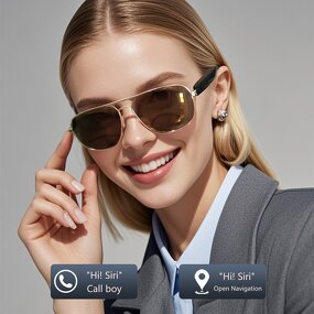 AI Smart Glasses Manufacturer - with Bluetooth 100+ Multi-Language Real-Time Interpretation Color Display Music Listening