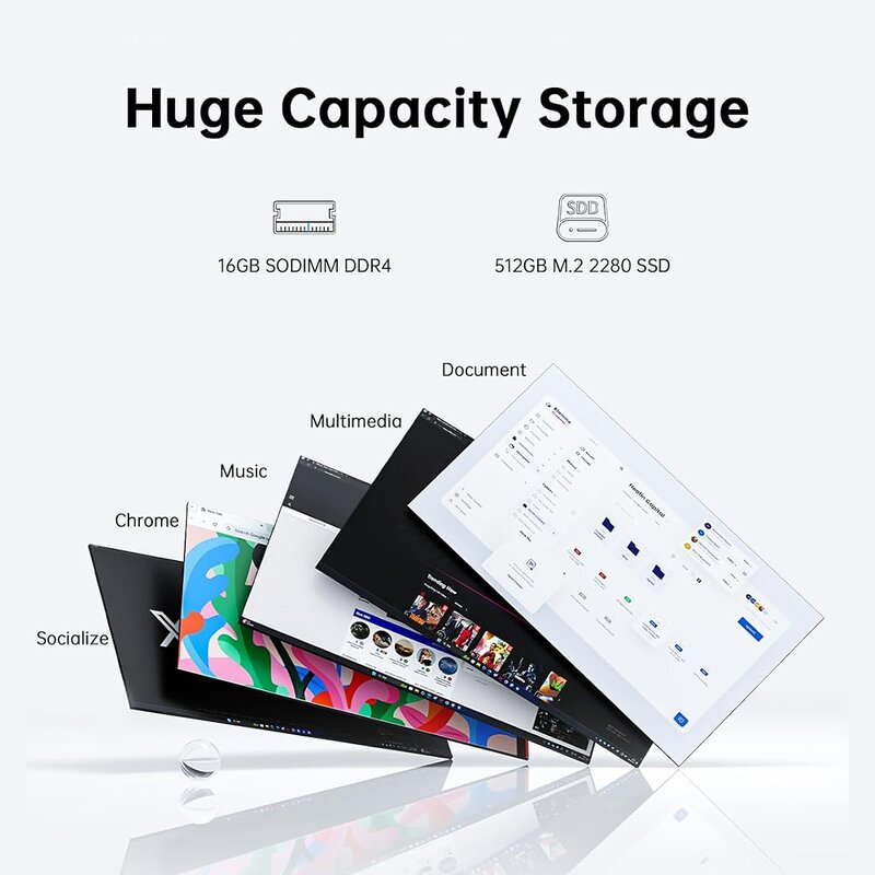 Laptop Manufacturer - 15.6 Inch Win11 8GB DDR4 256GB SSD Storage Expansion 4TB Celeron N5095 Quad-Core WiFi 6 Type-C USB3.2
