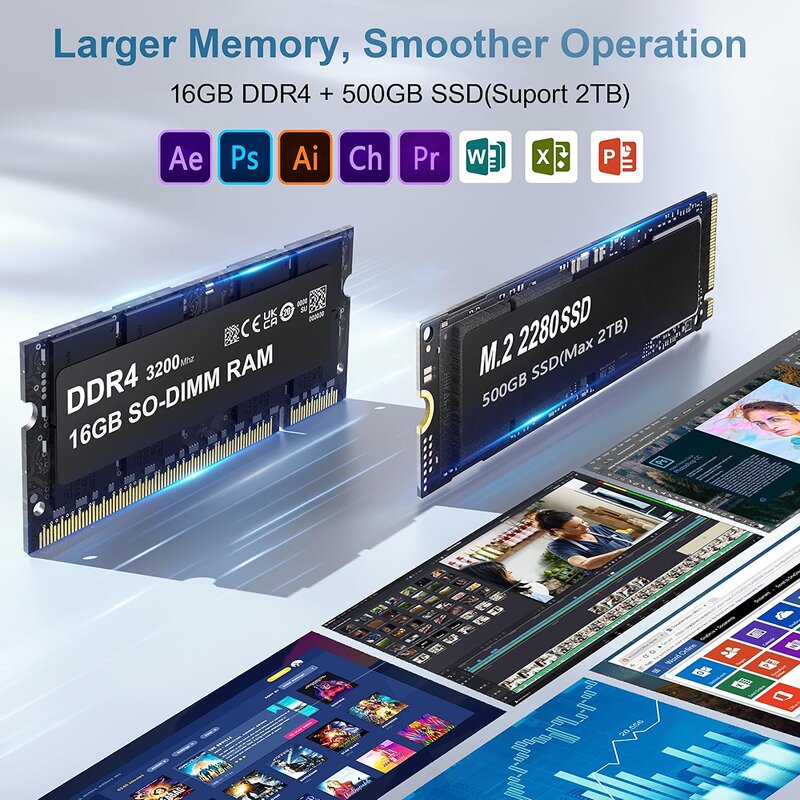 Mini Desktop PC Manufacturer - RUNCK Customizable AU Full Functionality 8GB DDR4/256GB SSD 4K Triple Display BT Gigabit