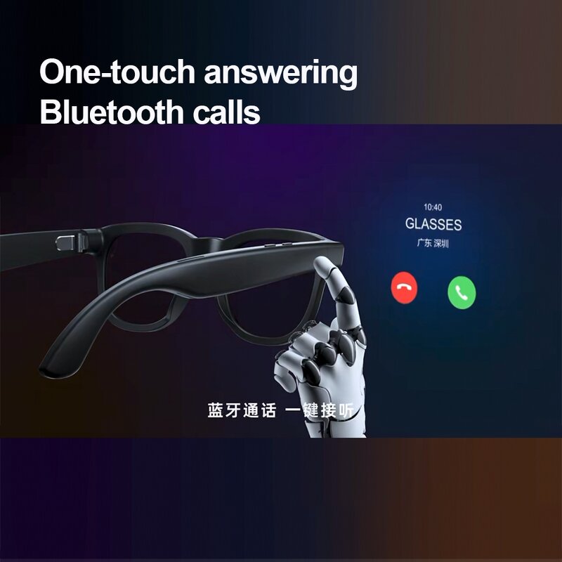 Smart Audio Glasses Manufacturer - 2025 High-tech AI Translation Display Switchable Camera and for Wireless Wearable Headset
