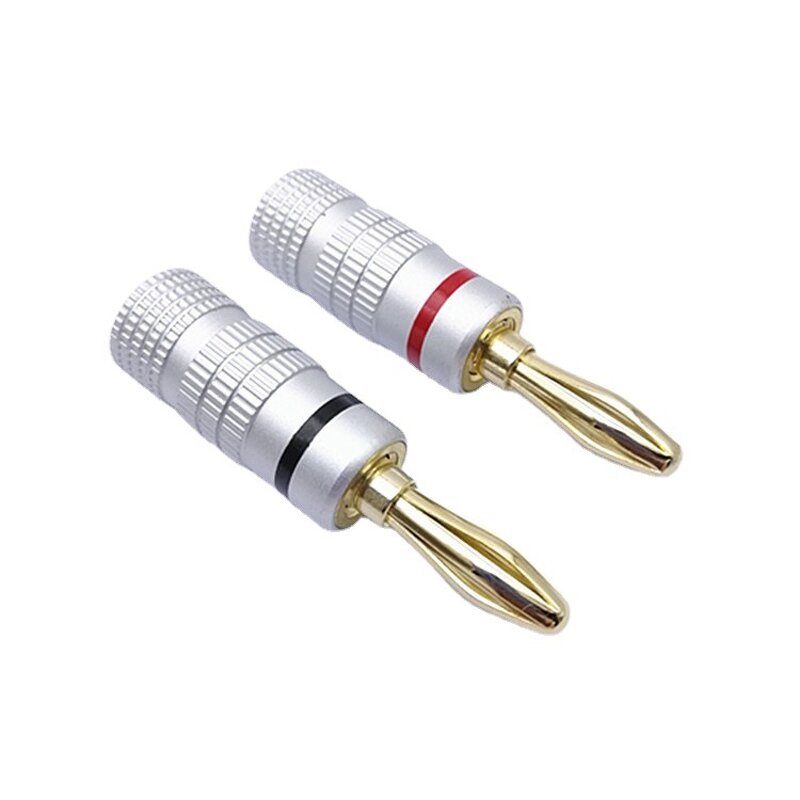 Banana Plug Manufacturer - Red Black Circle Copper Gold-Plated Cross Welding Free 4MM for Audio Speaker Cable