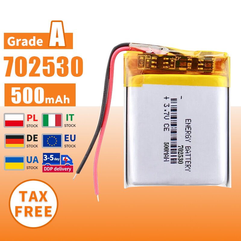 Lithium Ion Pouch Cell Manufacturer - OEM 702530 3.7V 50mAh 250mAh 402530 502530 602530 802530 955565 Li-Ion Polymer