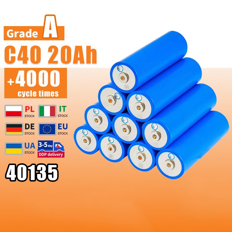 Cylindrical Lifepo4 Battery Manufacturer - 40135 Cells 33140 46160 High Rate 3C 60140 C40 3.2V 15-50Ah Lithium Ion