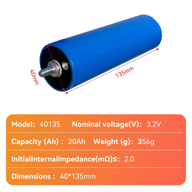 Cylindrical Lifepo4 Battery Manufacturer - 40135 Cells 33140 46160 High Rate 3C 60140 C40 3.2V 15-50Ah Lithium Ion