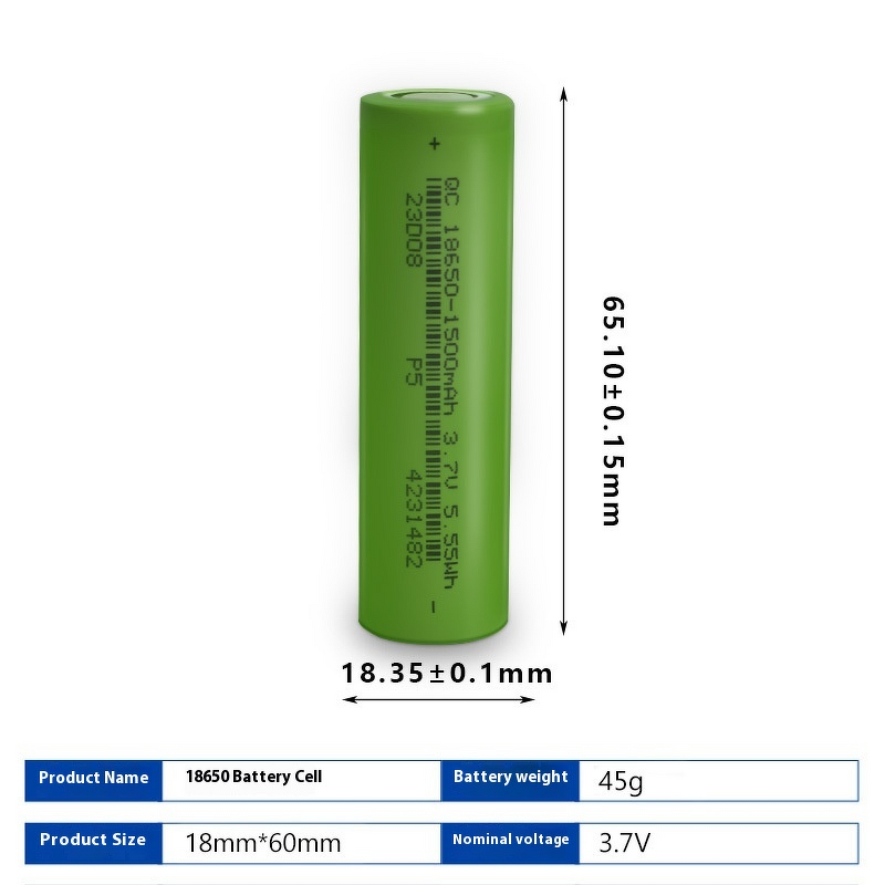 Lithium Battery Manufacturer - 18650 1300mAh 3C 1500mAh 5C High Drain for Power Tools E-Scooters Electric Carts 2000+ Cycles