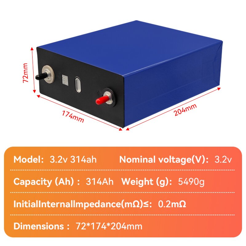 Lithium Ion Battery Manufacturer - Cornex 3.2V 340Ah 280Ah 314Ah 320Ah 324Ah LiFePO4 Prismatic for Home Energy Storage