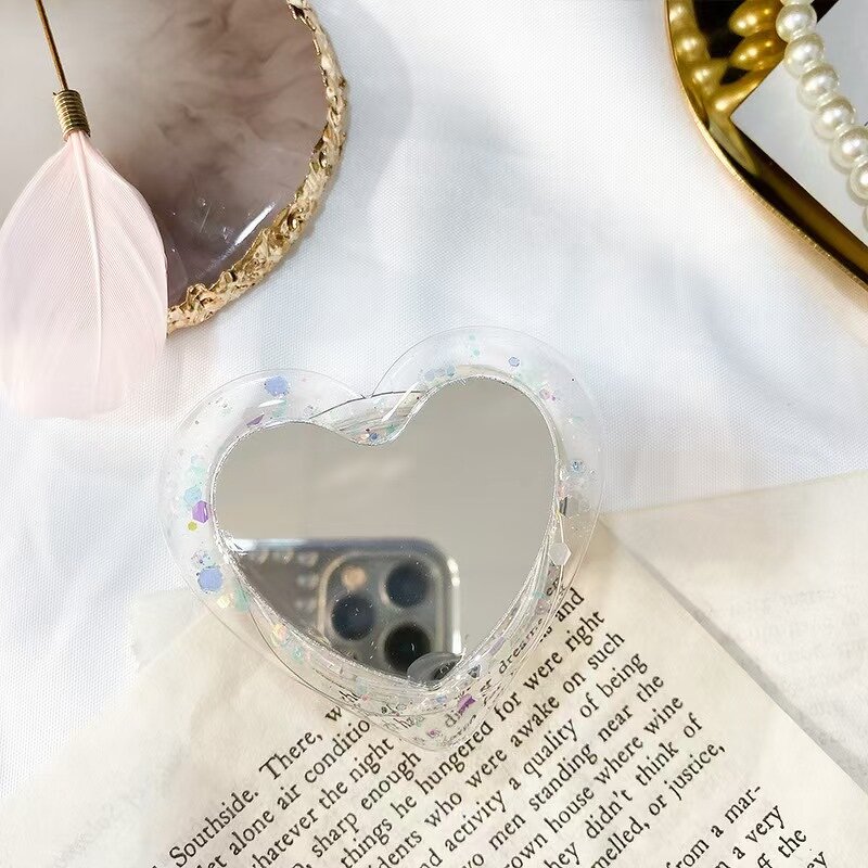 Creative Mobile Phone Stand Manufacturer - Love Bracket Transparent Flash Mirror DIY Lazy Table Telescopic