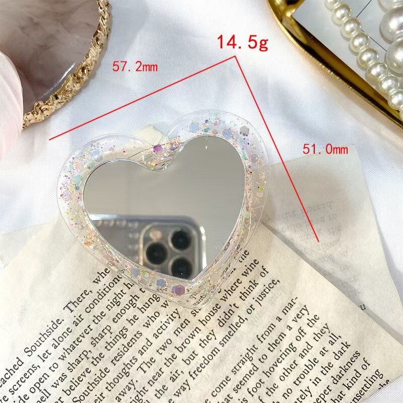 Creative Mobile Phone Stand Manufacturer - Love Bracket Transparent Flash Mirror DIY Lazy Table Telescopic