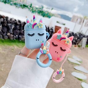 Silicone Earphone Case Manufacturer - Cute Cartoon Shape Rainbow Horse with Hook for i9s/i10/i11/i12/i13/i17/i23/i25/i27/i100
