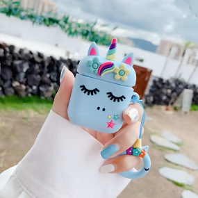 Cartoon Silicone Earphone Case Manufacturer - 1000+ Style Cute Shape Rainbow Horse with Hook for Apple AirPods 1/2