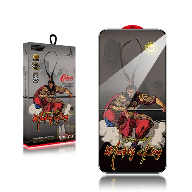 Anti-static ESD Tempered Glass Screen Protector Manufacturer - Wholesale Full Cover Monkey King for iPhone 14 Pro Max