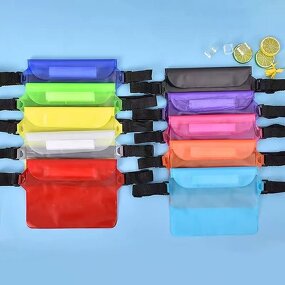 Waterproof Waist Bag Manufacturer - Outdoor Sports Fitness Running Bag for Mobile Phone Cosmetics PVC Swimming Rafting