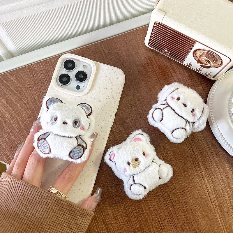 Finger Ring Griptok Phone Holder Manufacturer - Wholesale 3D Cuteness Panda Rabbit Grip Cellphone Stand Table Socket