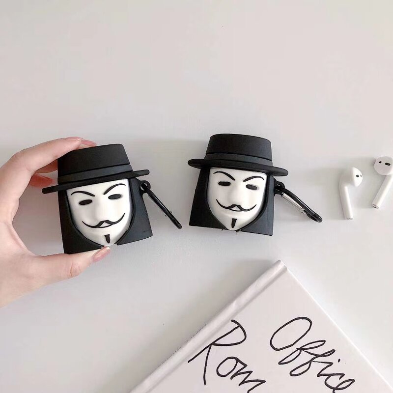 Grimace Male Mask Earphone Case Manufacturer - Silicone for AirPods 1/2/Pro