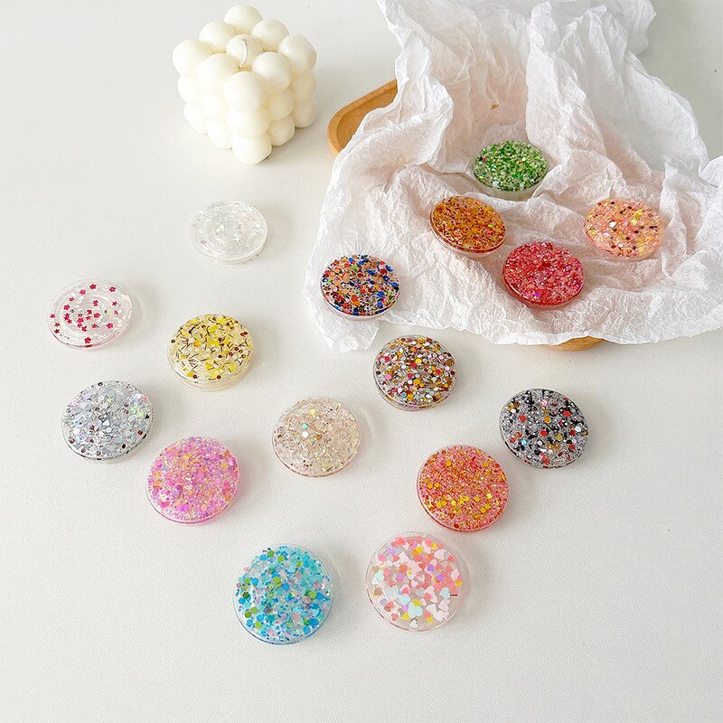 Glitter Heart Phone Holder Manufacturer - Korean INS Style Magnetic Grip Female Decorative Desktop Socket Holder