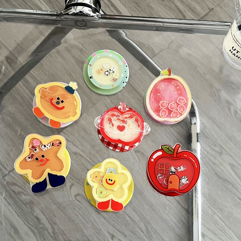 Sticky Acrylic Phone Socket Manufacturer - Custom High Quality Cartoon Sublimation Popping up Collapsible Holder Grip Anime