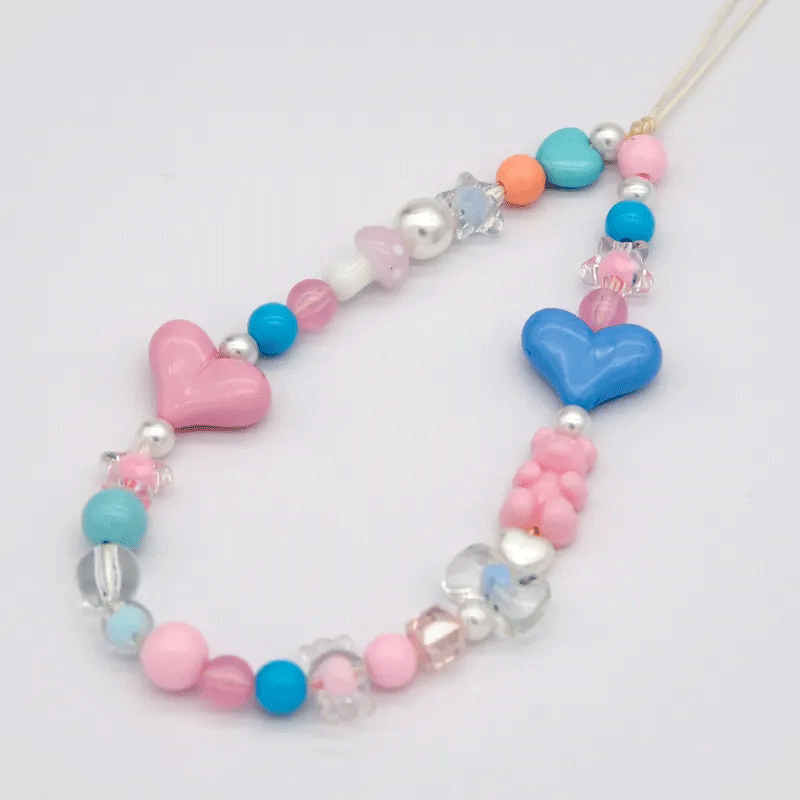 Cell Phone Charm Chain Manufacturer - Fashion Cute Colorful Wrist Handmade Crystal Bead for Women