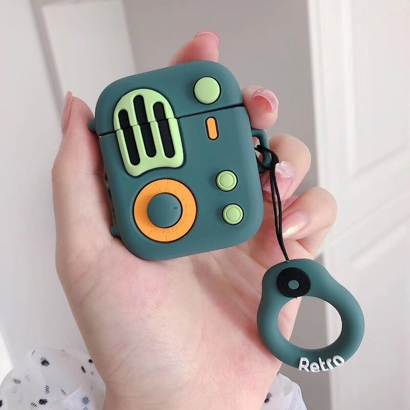 3D Creative Radio Earphone Case Manufacturer - Steteo Trend Shape Silicone for AirPods 1/2/Pro