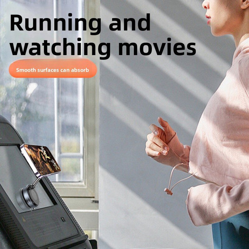 Vacuum Magnetic Suction Car Phone Holder Manufacturer - White Foldable Retractable Hands-Free for Car Gym Mirror Smooth Surface