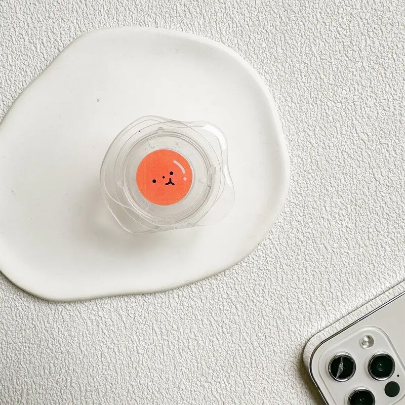 Acrylic Desk Phone Holder Manufacturer - Factory Wholesale Cartoon Bear Smile Grip Stand Mobile Accessories