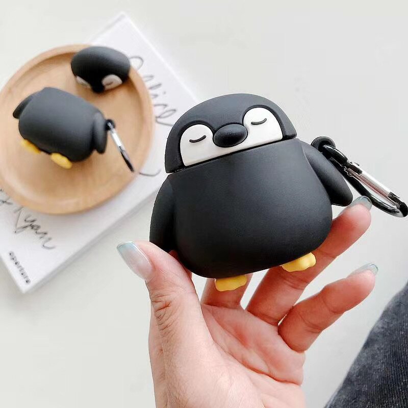 Cute Black Penguin Earphone Case Manufacturer - Ins Hot Korea Style Silicone for AirPods 1/2/Pro