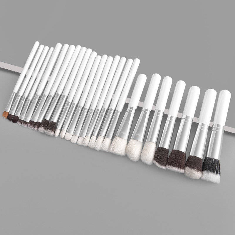 Makeup Brush Set Factory - Wholesale 25 White Portable Blush Powder Foundation